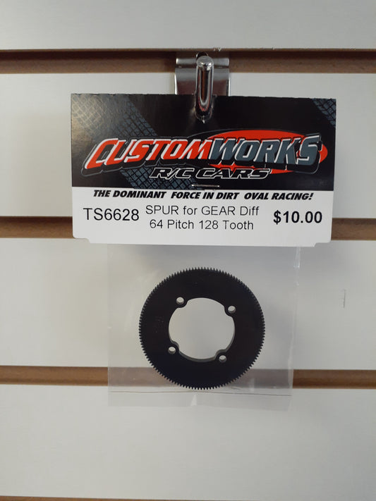 Custom Works TS6628 Spur for Gear Diff 64 Pitch 128 Tooth