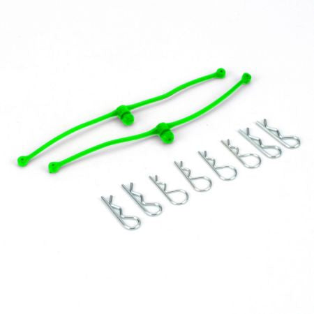 DuBro 2253 Body Klip Retainers (Lime Green)