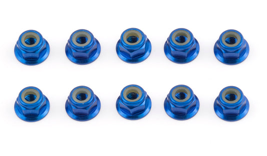 Team Associated 25391 Factory Team 4mm Locknut (Blue) (10)