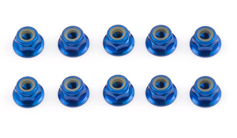 Team Associated 25391 Factory Team 4mm Locknut (Blue) (10)