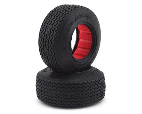 DE Racing DER-OSF1-C1 Outlaw Sprint Dirt Oval Front Tires w/Red Insert (2) (Clay)