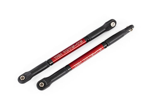 Traxxas 8619R - Push rods, aluminum (red-anodized), heavy duty (2) (assembled with rod ends and threaded inserts)