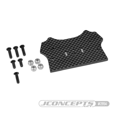 JConcepts 2954 HB D8T Front Body Mount Adaptor , Carbon Fiber with Hardware, Truggy Bruggy Body