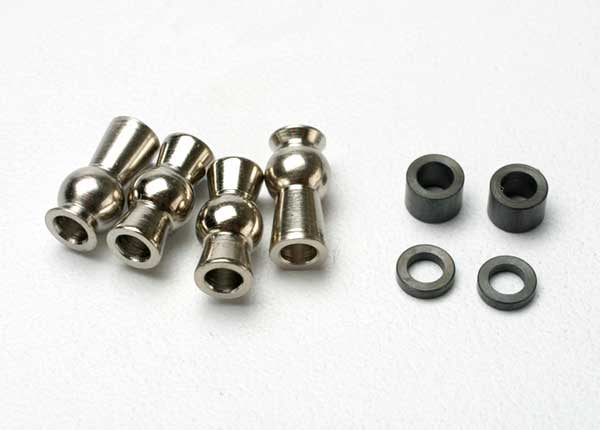 Traxxas 5355 Hollow ball, tall centered (2)/ tall offset hollow ball (2)/ bump steer adjustment shims; 3.5mm (2), 1.17mm (2) 0.025