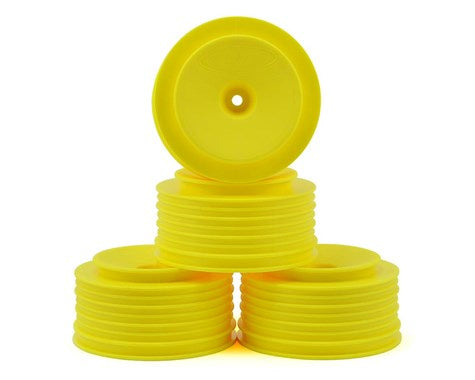 DE Racing DER-PS4-UY Speedline PLUS Short Course Wheels (Yellow) (4) (SC6/Slash/Blitz) w/12mm Hex