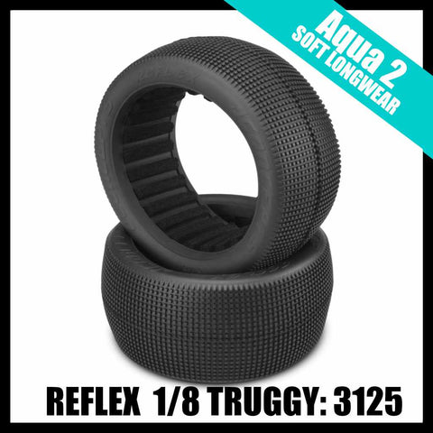 JConcepts 3125-03 Reflex 4.0" 1/8th Truggy Tires (2) - Aqua 2