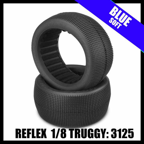 JConcepts 3125-01 Reflex 4.0" 1/8th Truggy Tires (2) - Blue