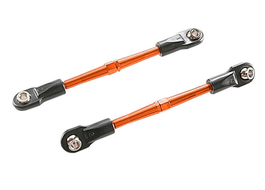 Traxxas 3139T Turnbuckles, aluminum (orange-anodized), toe links, 59mm
