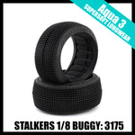 Jconcepts 3175-04 Stalkers 1/8th Buggy Tire (2) - Aqua A3 (Super Soft Longwear)