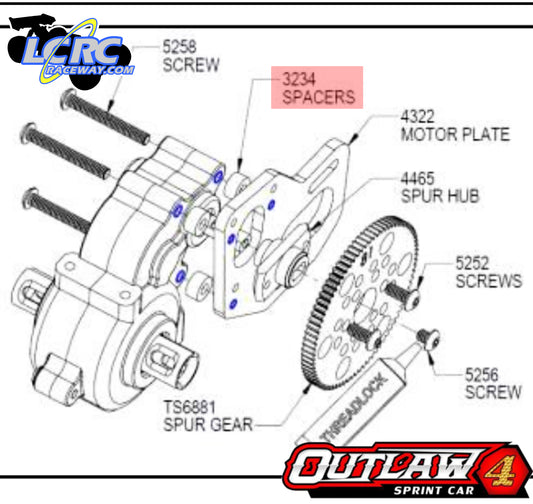 Custom Works 3234 Motor Plate Spacer (Thick)
