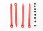 Traxxas 7118 Push rod (molded composite) (red) (4)/ hollow balls (8) 0.02