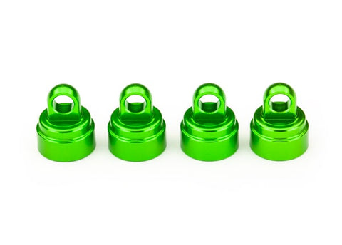 Traxxas 3767G - Shock caps, aluminum (green-anodized) (4) (fits all Ultra Shocks)