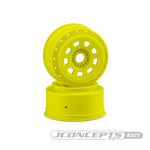 JConcepts 3421Y 9-shot 17mm hex SCT tire wheel – yellow, 2pc.