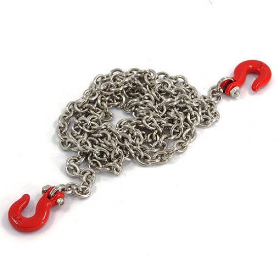Yeah Racing YA-0357 1/10 RC Rock Crawler Accessory 96cm Long Chain and Hook Set Red