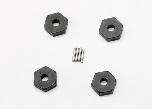 Traxxas 7154 Wheel hubs, hex (4)/ axle pins (1.5x8mm) (4) 0.015