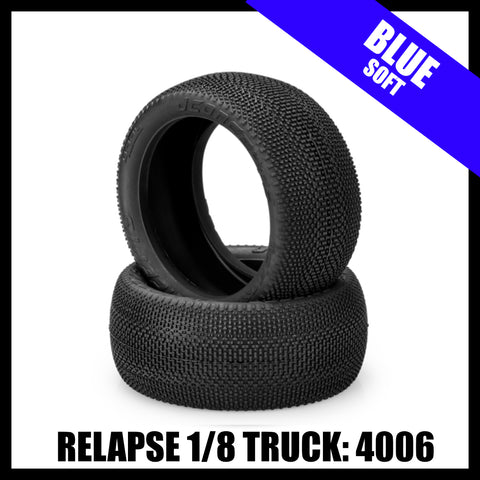 JConcepts 4006-01 Relapse 1/8th Truck Tires Truggy (Blue) Soft