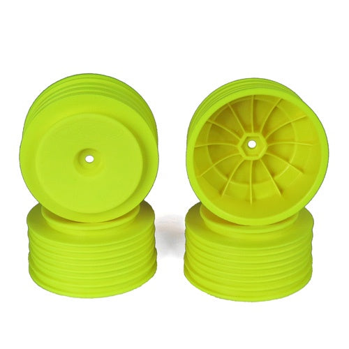 DE Racing DER-PS4-AY 12mm Hex "Speedline PLUS" Short Course Wheels (Yellow) (4) (SC5M)