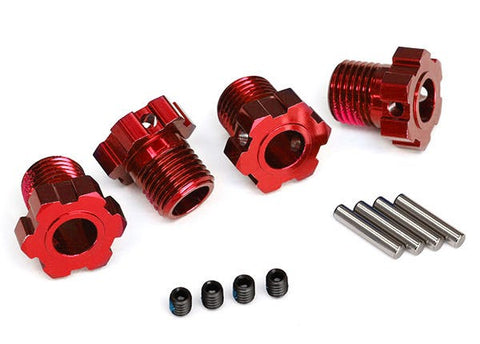 Traxxas 8654R Wheel hubs, splined, 17mm (red-anodized) (4)/ 4x5 GS (4)/ 3x14mm pin (4) 0.11