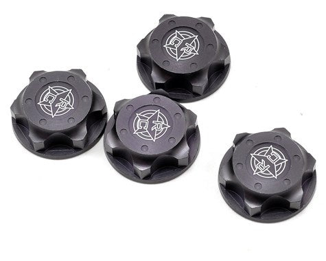Tekno TKR5116C Wheel Nuts (RC Logo, 17mm, serrated, M12x1.0, 4pcs)