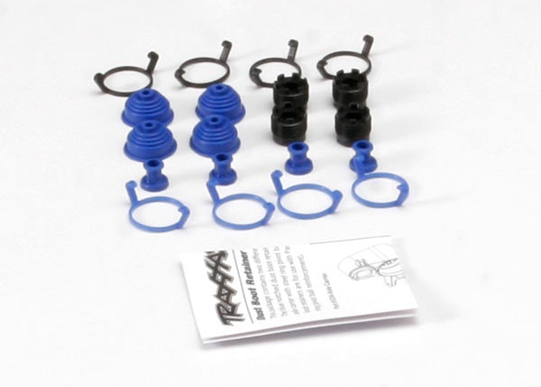 Traxxas 5378X - Pivot ball caps (4)/ dust boots, rubber (4)/ dust plugs, rubber (4)/ dust boot retainers, black (4), blue (4) (2 pkgs. req. to complete truck)