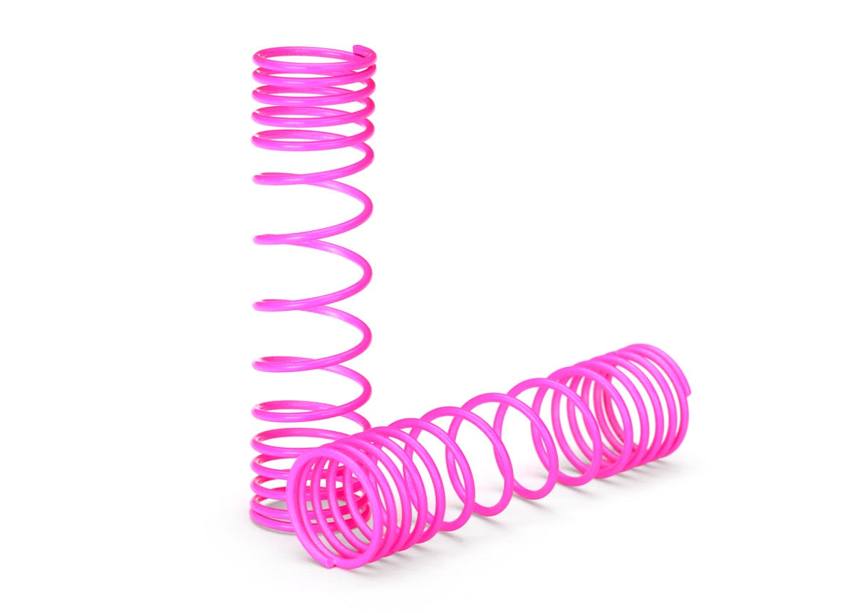 Traxxas 5858P - Springs, rear (pink) (progressive rate) (2)