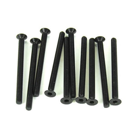 Tekno TKR1333 M3x40mm Flat Head Screws (black, 10pcs)