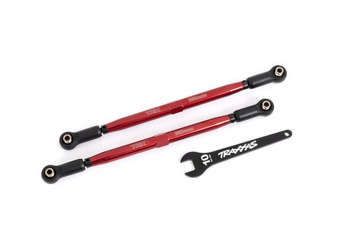 Traxxas 7897R Toe links, front (TUBES red-anodized, 7075-T6 aluminum, stronger than titanium) (2) (for use with #7895R X-Maxx® WideMaxx® suspension kit)