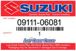 Suzuki 09111-06081 Bolt (6X18) - Suzuki Part Number 09111-06081