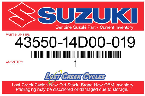 Suzuki 43550-14D00-019 FOOTREST, FRONT RH (BLACK) MODEL P (Superseeded: 43550-14D10)