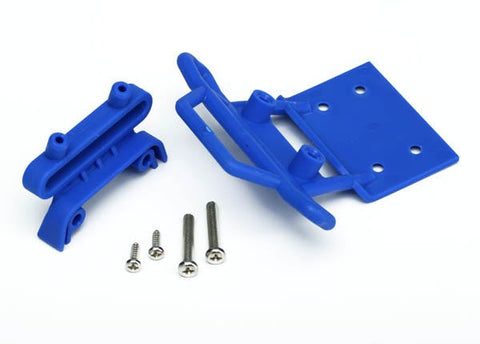 Traxxas 3621X Bumper, front / bumper mount, front / 4x23mm RM (2)/ 3x10mm RST (2) (blue) 0.075