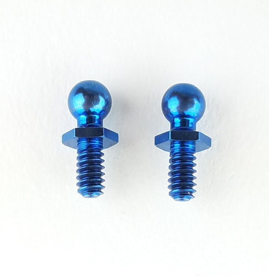 Custom Works 8521 Blue Titanium Short Hex Ball Stud (2)