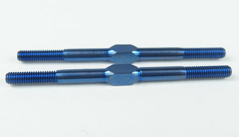 Custom Works 8535 Truespeed 2" Blue Titanium Turnbuckles (Pair)