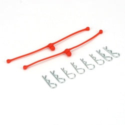 DuBro 2252 Body Klip Retainers, Orange (2)
