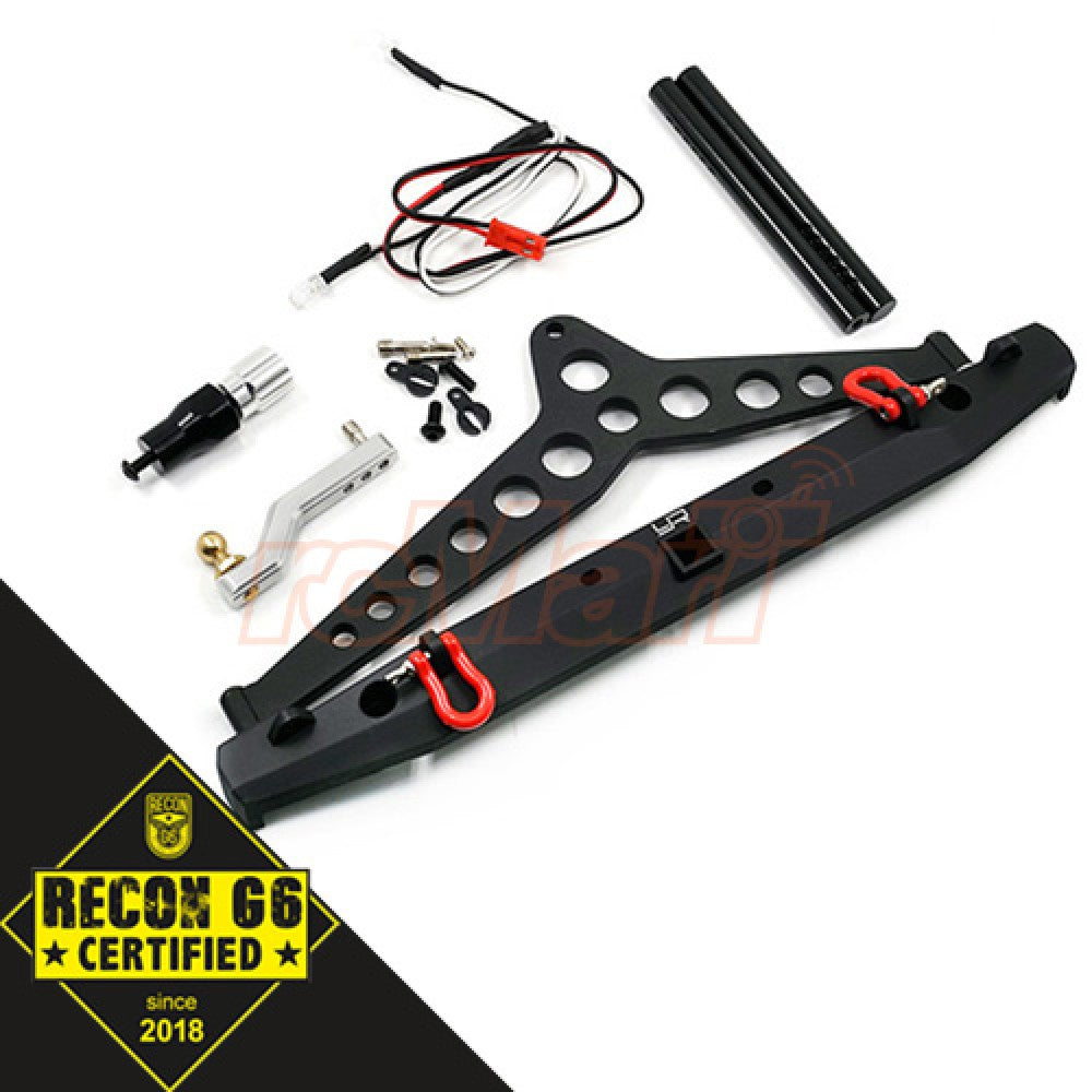 Yeah Racing YA-0549 Alu Alloy Rear Bumper w/LED Light Spare Tire Mount For SCX10 II TRAXXAS TRX-4 'G6 Certified'