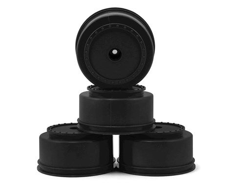 DE Racing DER-BS4-UB 12mm Hex "Borrego" Short Course Wheels (Black) (4) (SC6/Slash/Blitz)