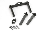 Traxxas 4914R Body mount posts, front (2)/ body mount, rear/ body mount screw pins (4)