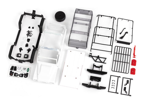 Traxxas TRX4M 9712 Body, Land Rover® Defender®, complete (unassembled) (white, requires painting)