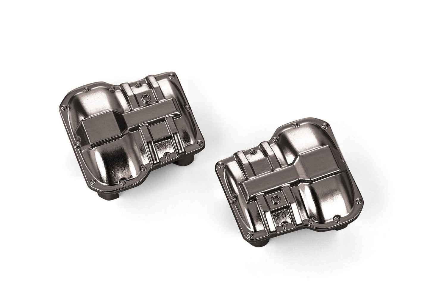 Traxxas TRX4M 9738-BLKCR Axle cover, front or rear (black chrome) (2)