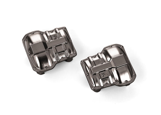 Traxxas TRX4M 9738-BLKCR Axle cover, front or rear (black chrome) (2)