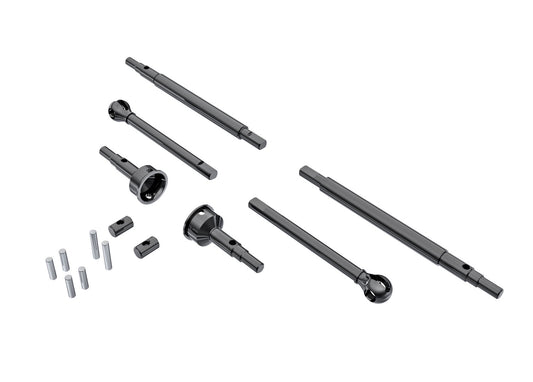 Traxxas TRX4M 9756 Axle shafts, front (2), rear (2)/ stub axles, front (2) (hardened steel)