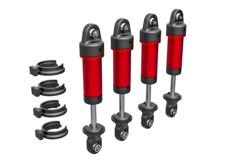 Traxxas 9764-RED TRX4m Shocks, GTM, 6061-T6 aluminum (red-anodized) (fully assembled w/o springs) (4)