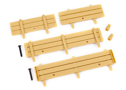 Traxxas TRX4m 9798 Stake sides, utility trailer (complete set)/ spare tire mount (2)/ 3x18mm BCS (2)
