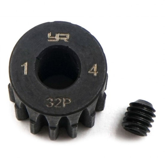 Yeah Racing MG-32002 HD Steel 5mm Bore Motor Gear/Pinions 32 Pitch 14 Teeth