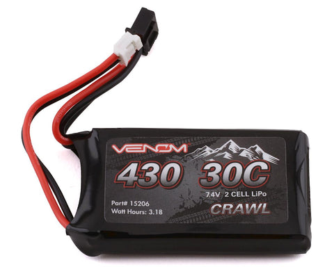Venom 15206 Power Axial SCX24 2S 30C LiPo Battery (7.4V/430mAh)