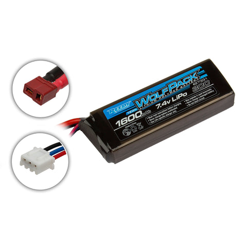 Reedy ASC27331 7.4V 1600mAh 2S 30C Reedy Wolfpack LiPo Battery: T-Plug