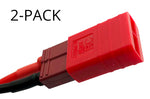 Common Sense RC 2-Pack of Red Adapter for Deans-type batteries to popular RC vehicles