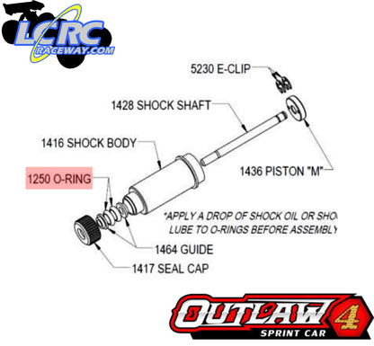 Custom Works 1250 Silicone O- Ring for Shocks (Pack of 8)