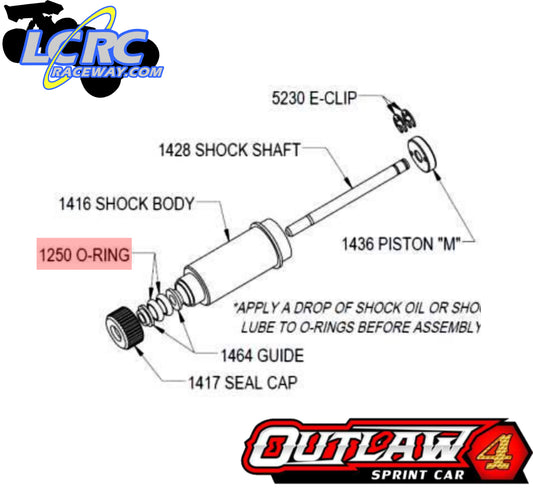 Custom Works 1250 Silicone O- Ring for Shocks (Pack of 8)