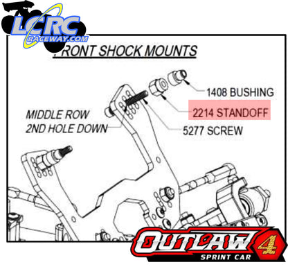 Custom Works 2214 .250' Shock Standoff (2)