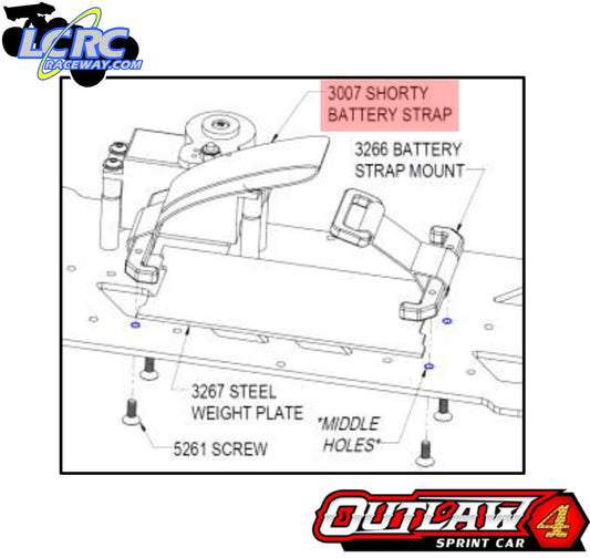 Custom Works 3007 Shorty Battery Strap